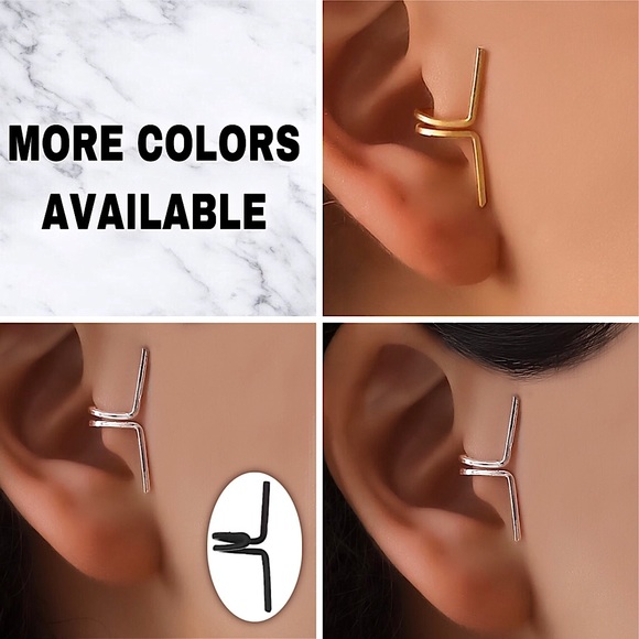 🔴𝟭𝟬/$𝟮𝟱🔴NEW Ear Cuff Simple Tragus Wrap Earring - Picture 7 of 9